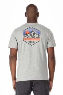 Rab T-Shirts & Baselayers-Mens Stance Mountain Peak Tee - Grey Marl