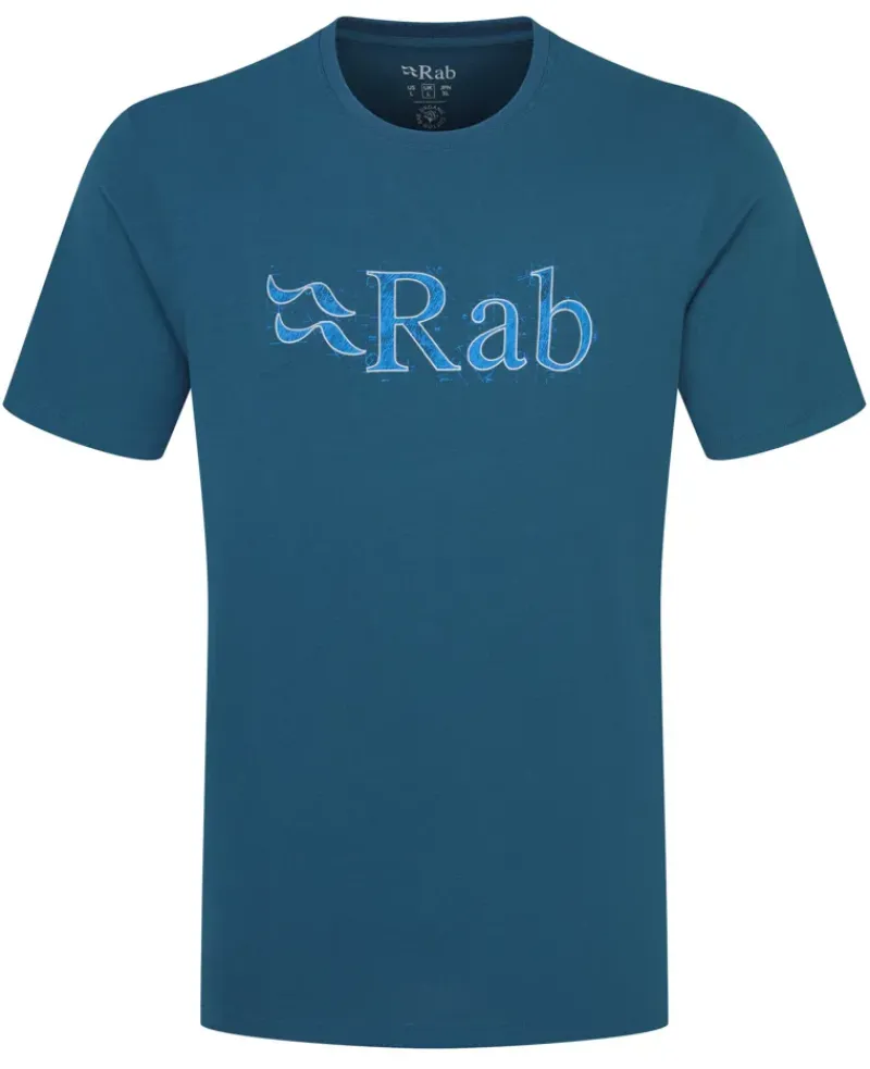 Rab T-Shirts & Baselayers-Mens Stance Tech Sketch Tee - Tempest Blue