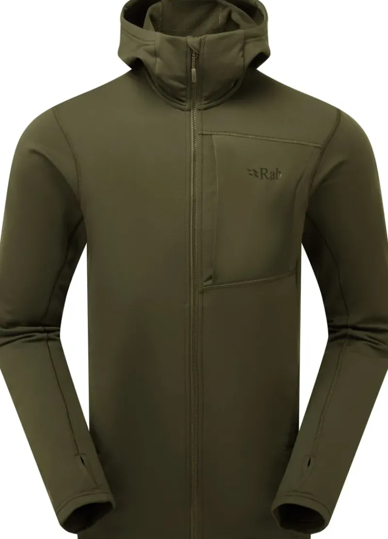 Rab Fleece & Mid Layer-Mens Superflux Hoody - Olive-Olive