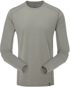 Rab T-Shirts & Baselayers-Mens Syncrino Base LS Tee - Stone