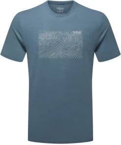 Rab T-Shirts & Baselayers-Mens Syncrino Ridge Tee - Orion Blue