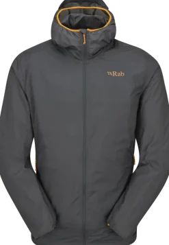 Rab Windshirts-Mens Vital Hoody - Graphene-Marmalade