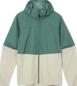 Rab Windshirts-Mens Windgather Hoody - Sage-Pebble
