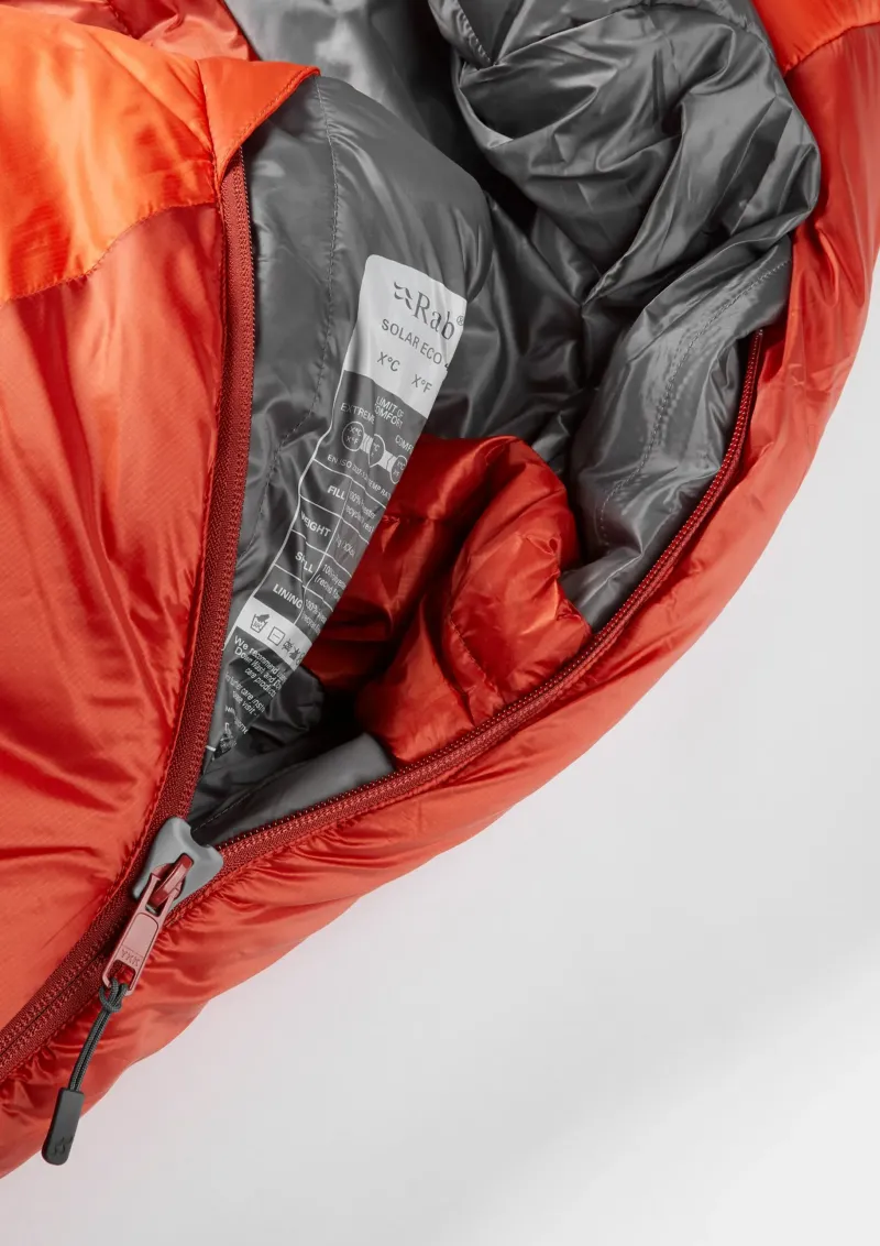 Rab Backpacking & Lightweight Sleeping Bags-Solar Eco 4 Sleeping Bag - Left-Zip - Regular