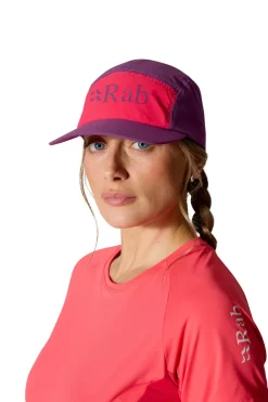Rab Hats-Talus 5 Panel Cap - Plum-Watermelon