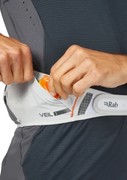 Rab Fast & Light Rucksacks And Vests-Veil 1 Running Belt - Gargoyle-Graphene