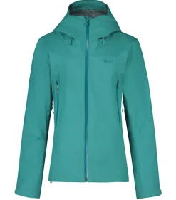 Rab Waterproof Jackets-Womens Arc Eco Jacket - Storm Green