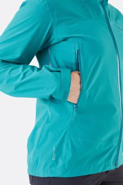 Rab Waterproof Jackets-Womens Arc Eco Jacket - Storm Green