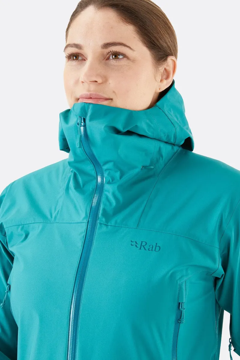 Rab Waterproof Jackets-Womens Arc Eco Jacket - Storm Green