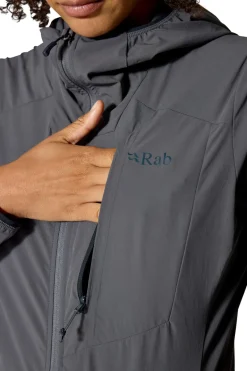 Rab Softshell Jackets-Womens Borealis Alpine Hoody - Graphene