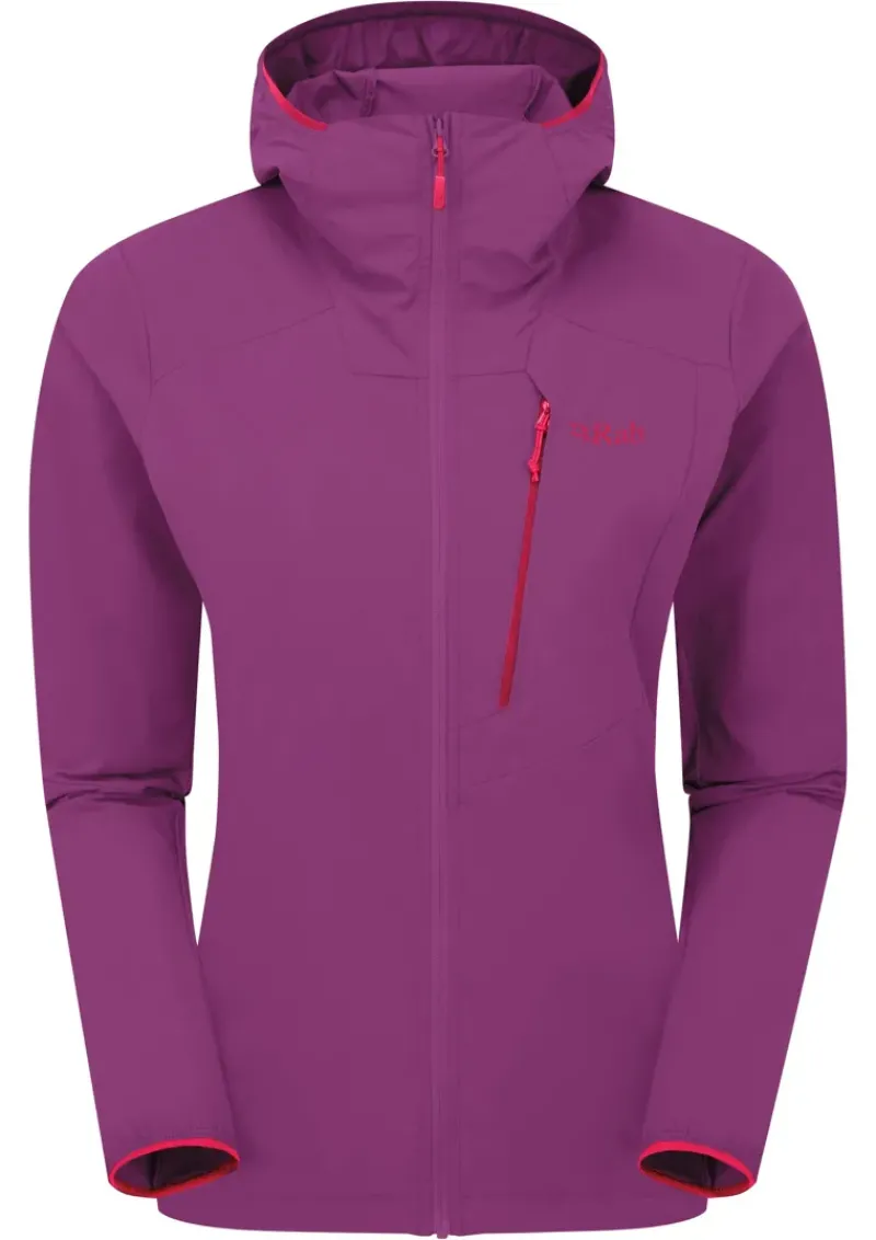 Rab Softshell Jackets-Womens Borealis Alpine Hoody - Plum