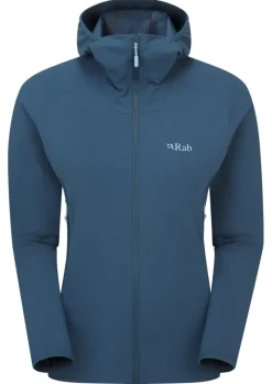 Rab Softshell Jackets-Womens Borealis Hoody - Tempest Blue
