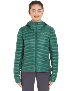 Rab Insulated Jackets-Womens Cirrus Flex Hoody - Eucalyptus-Green Slate
