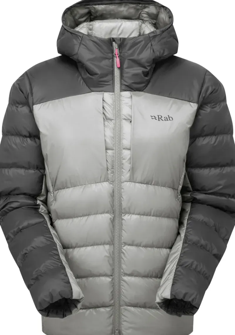 Rab Insulated Jackets-Womens Cirrus Ultra Hoody - Graphene-Light Zinc