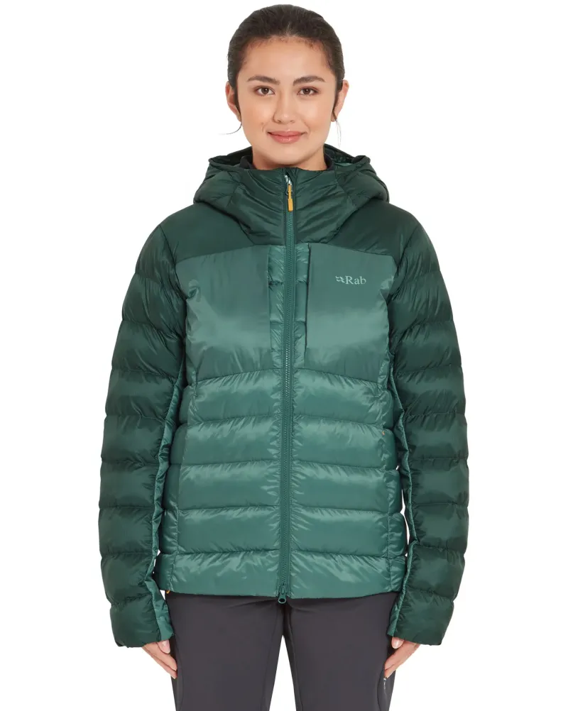 Rab Insulated Jackets-Womens Cirrus Ultra Hoody - Green Slate-Eucalyptus