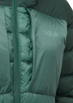 Rab Insulated Jackets-Womens Cirrus Ultra Hoody - Green Slate-Eucalyptus
