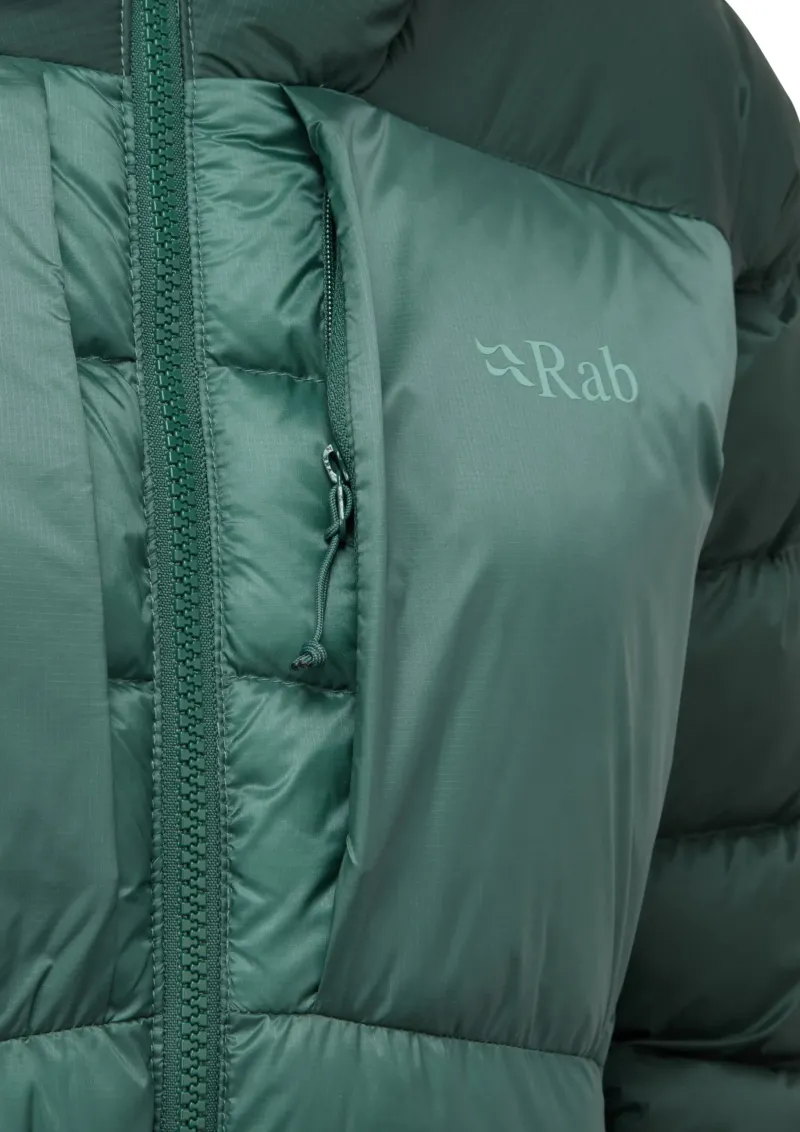 Rab Insulated Jackets-Womens Cirrus Ultra Hoody - Green Slate-Eucalyptus