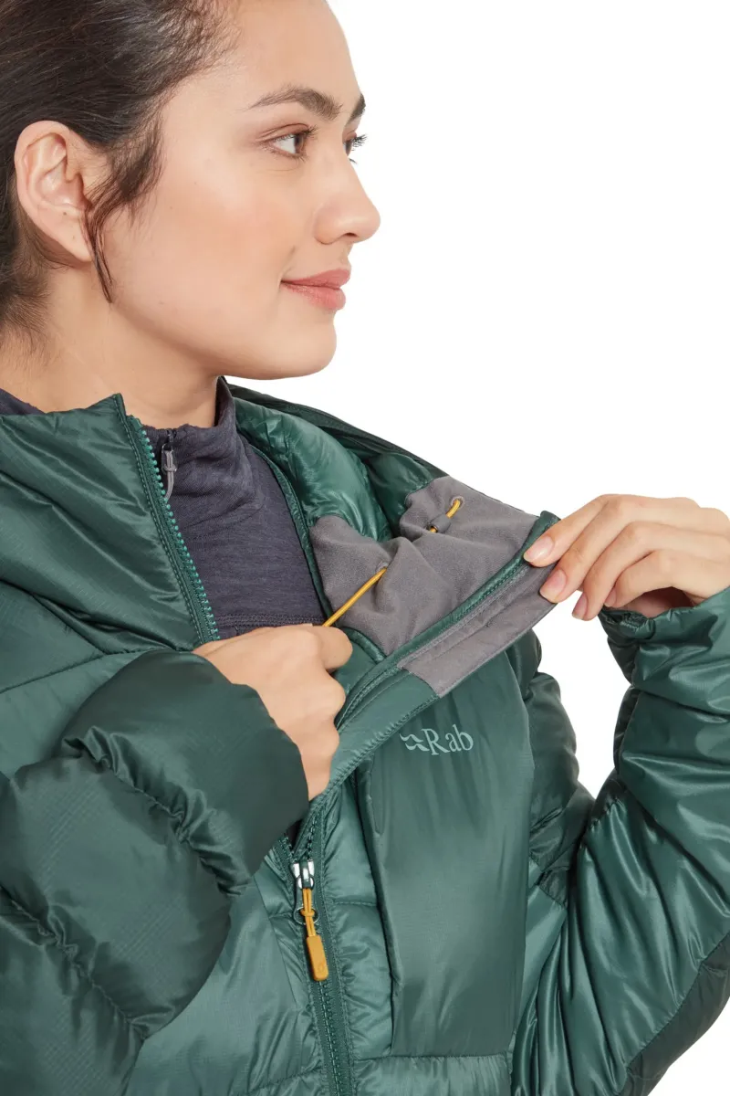 Rab Insulated Jackets-Womens Cirrus Ultra Hoody - Green Slate-Eucalyptus