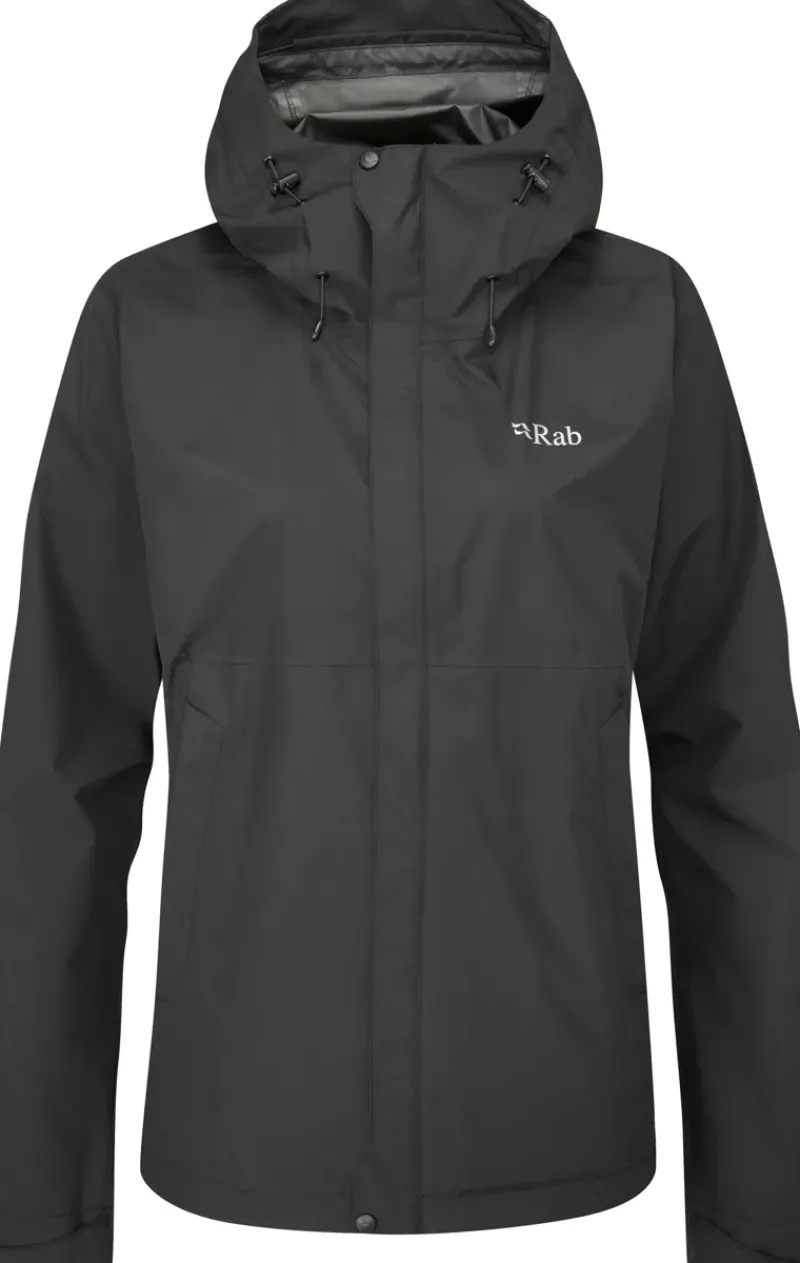 Rab Waterproof Jackets-Womens Downpour Eco Jacket - Black