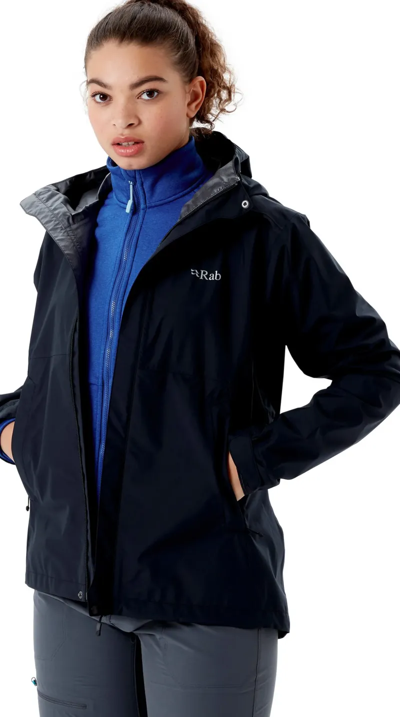 Rab Waterproof Jackets-Womens Downpour Eco Jacket - Black