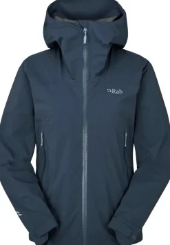 Rab Waterproof Jackets-Womens Downpour Light Jacket - Tempest Blue