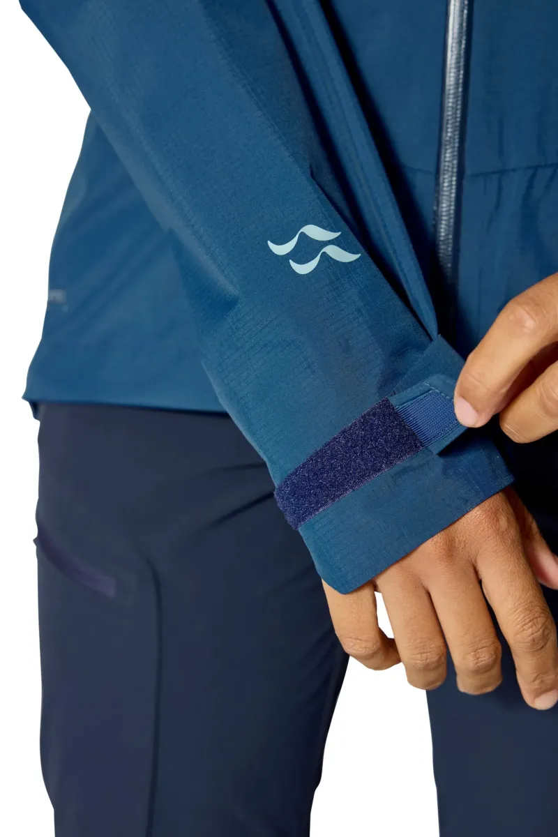 Rab Waterproof Jackets-Womens Downpour Mountain Jacket - Tempest Blue