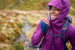 Rab Waterproof Jackets-Womens Downpour Mountain Jacket - Mulberry