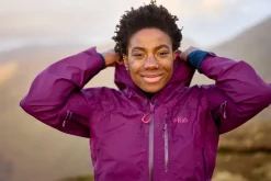 Rab Waterproof Jackets-Womens Downpour Mountain Jacket - Mulberry