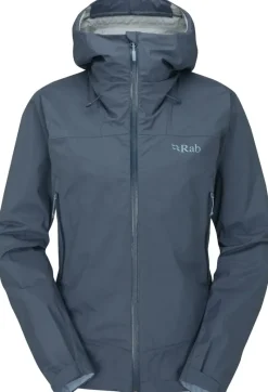 Rab Waterproof Jackets-Womens Downpour Plus 2.0 Jacket - Orion Blue