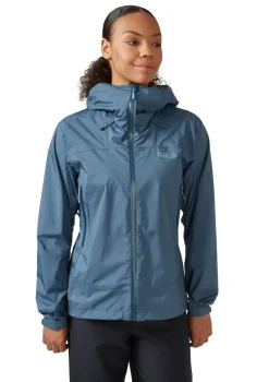 Rab Waterproof Jackets-Womens Downpour Plus 2.0 Jacket - Orion Blue