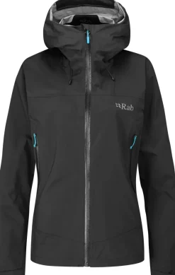 Rab Waterproof Jackets-Womens Downpour Plus 2.0 Jacket - Black