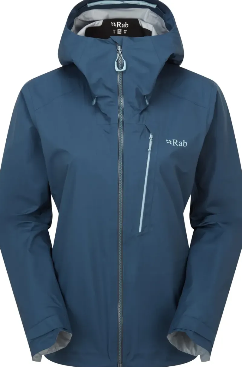 Rab Waterproof Jackets-Womens Firewall Alpine Jacket - Tempest Blue