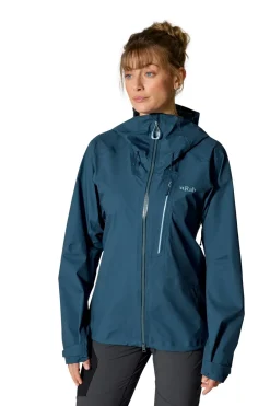 Rab Waterproof Jackets-Womens Firewall Alpine Jacket - Tempest Blue