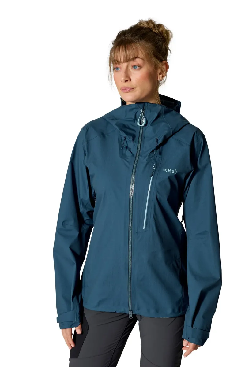 Rab Waterproof Jackets-Womens Firewall Alpine Jacket - Tempest Blue