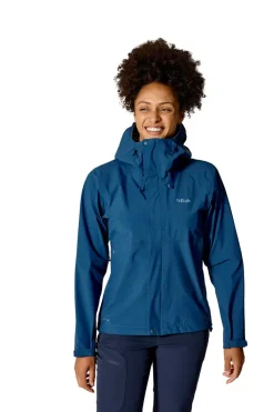 Rab Waterproof Jackets-Womens Firewall Jacket - Tempest Blue
