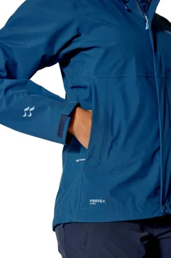Rab Waterproof Jackets-Womens Firewall Jacket - Tempest Blue
