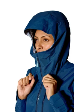 Rab Waterproof Jackets-Womens Firewall Mountain Jacket - Tempest Blue