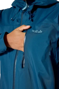 Rab Waterproof Jackets-Womens Firewall Mountain Jacket - Tempest Blue