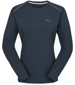 Rab T-Shirts & Baselayers-Womens Force Long Sleeved Tee - Tempest Blue