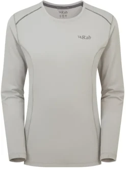 Rab T-Shirts & Baselayers-Womens Force Long Sleeved Tee - Dark Pewter