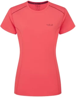 Rab T-Shirts & Baselayers-Womens Force Short Sleeved Tee - Hibiscus