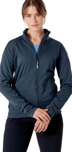 Rab Fleece & Mid Layer-Womens Geon Jacket - Black-Steel Marl