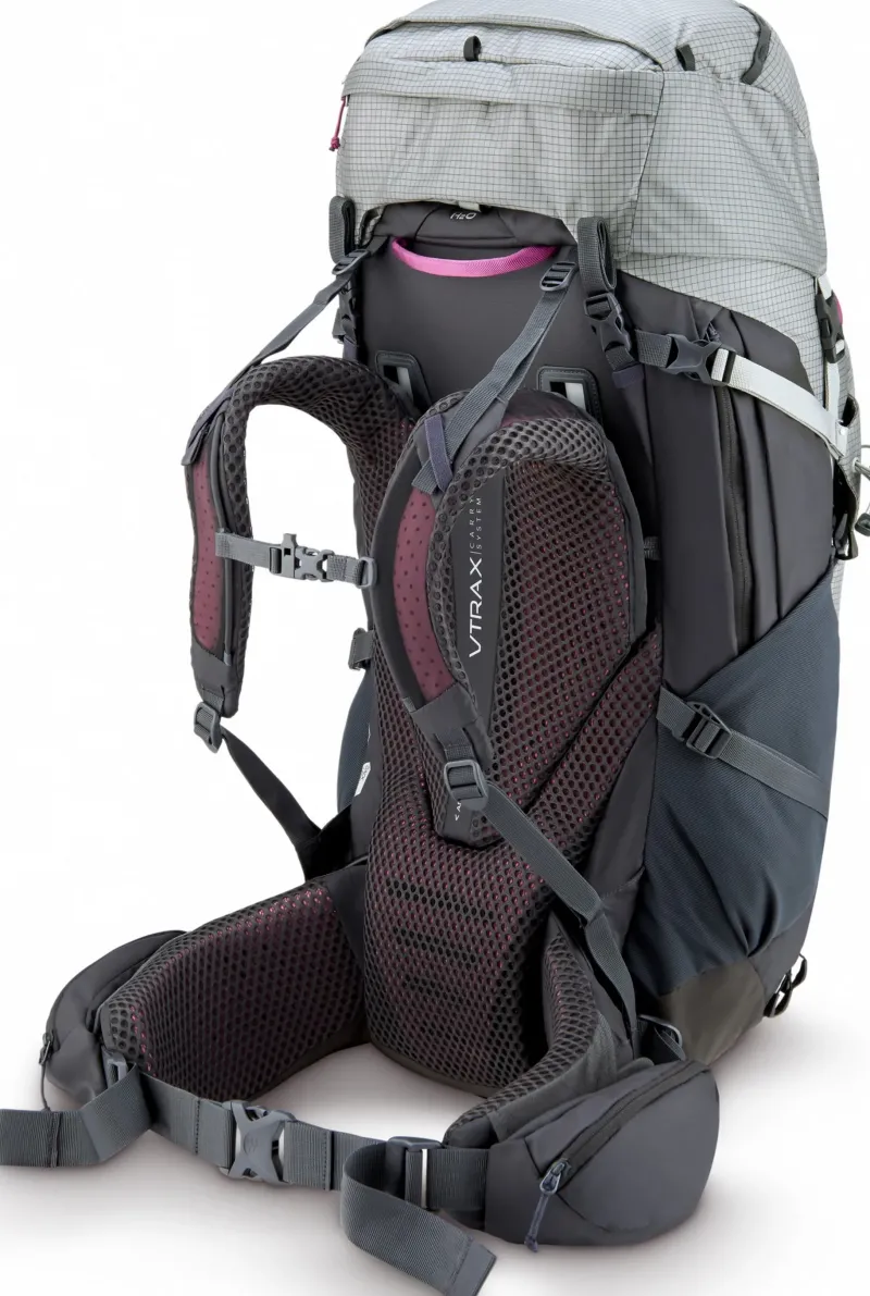 Rab Backpacking Packs-Womens Hyperon 65 ND Rucksack - Dark Pewter-Anthracite - S-M