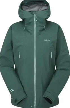 Rab Waterproof Jackets-Womens Kangri GTX Jacket - Green Slate