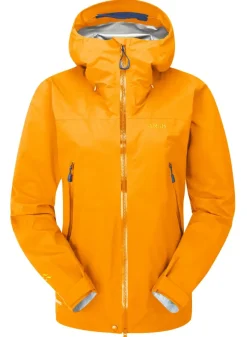 Rab Waterproof Jackets-Womens Kangri Paclite Plus Jacket - Marmalade
