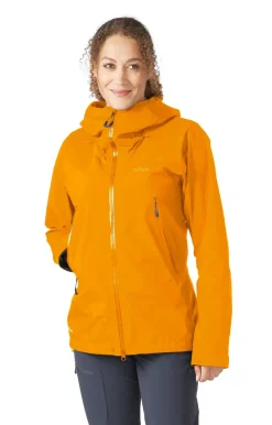 Rab Waterproof Jackets-Womens Kangri Paclite Plus Jacket - Marmalade