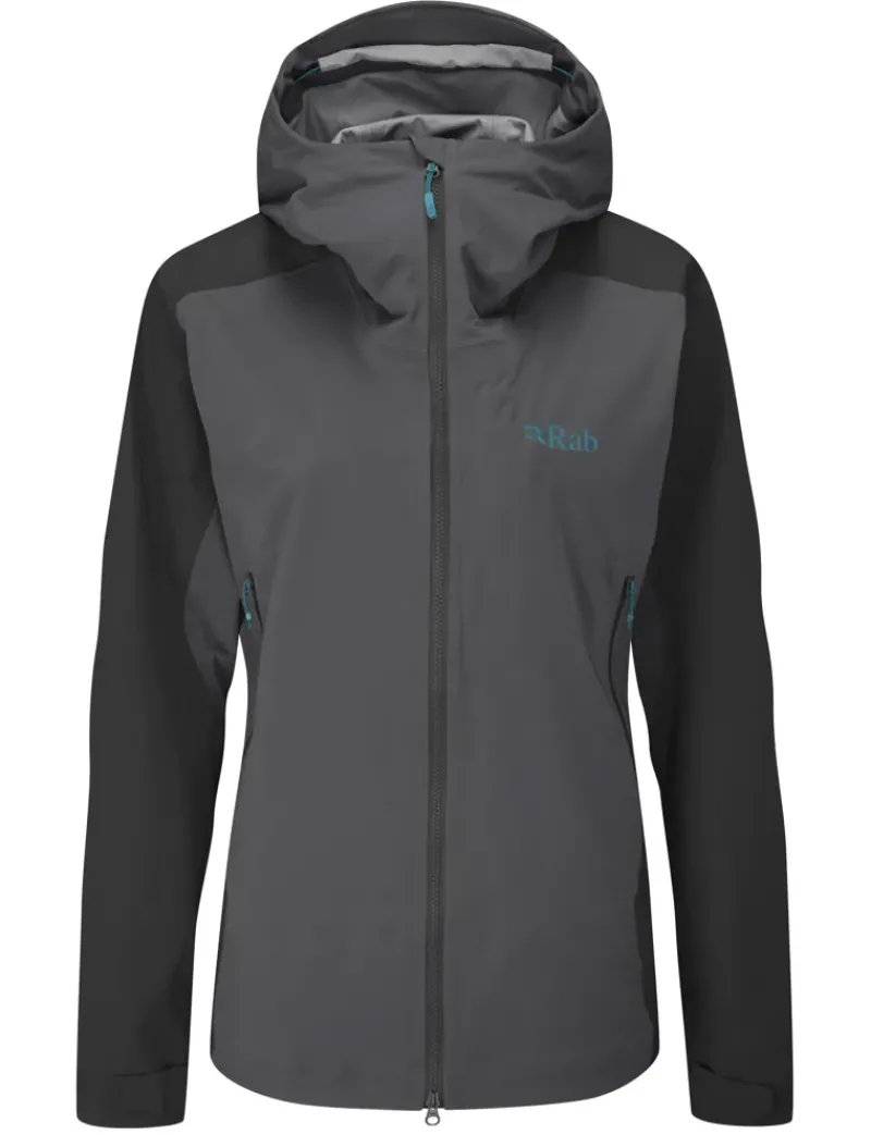 Rab Softshell Jackets-Womens Kinetic Alpine 2.0 Jacket - Anthracite