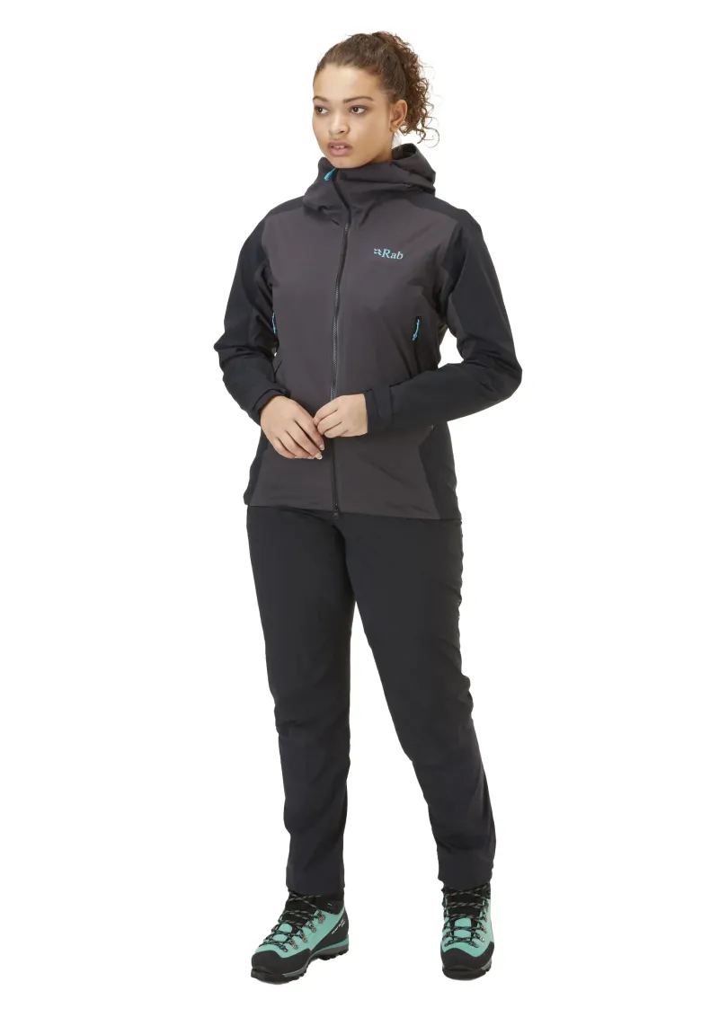 Rab Softshell Jackets-Womens Kinetic Alpine 2.0 Jacket - Anthracite