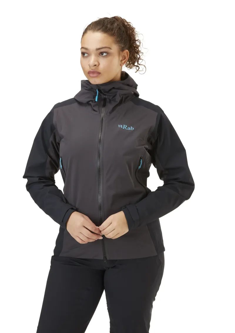 Rab Softshell Jackets-Womens Kinetic Alpine 2.0 Jacket - Anthracite