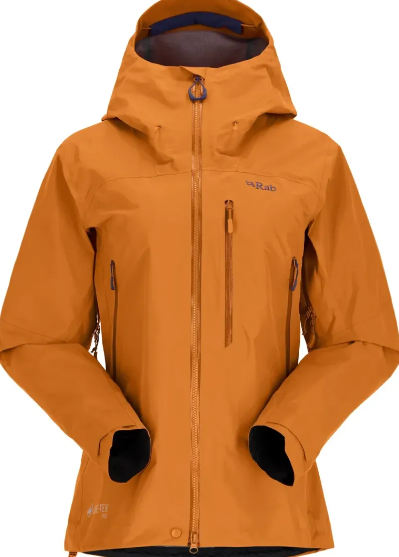 Rab Waterproof Jackets-Womens Latok Mountain GTX Jacket - Marmalade